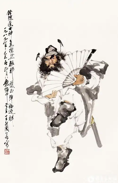 名称 :  钟馗             尺寸 :  100x65cm             作者 :  王