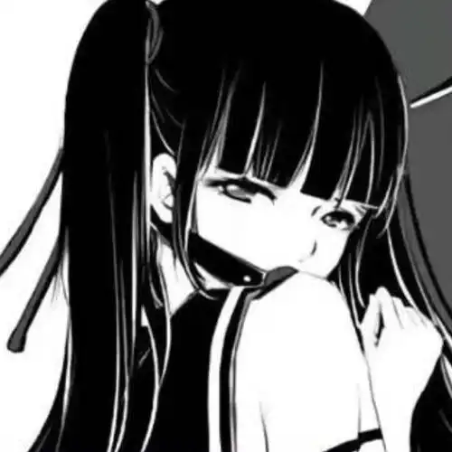 超酷的黑白动漫女生头像