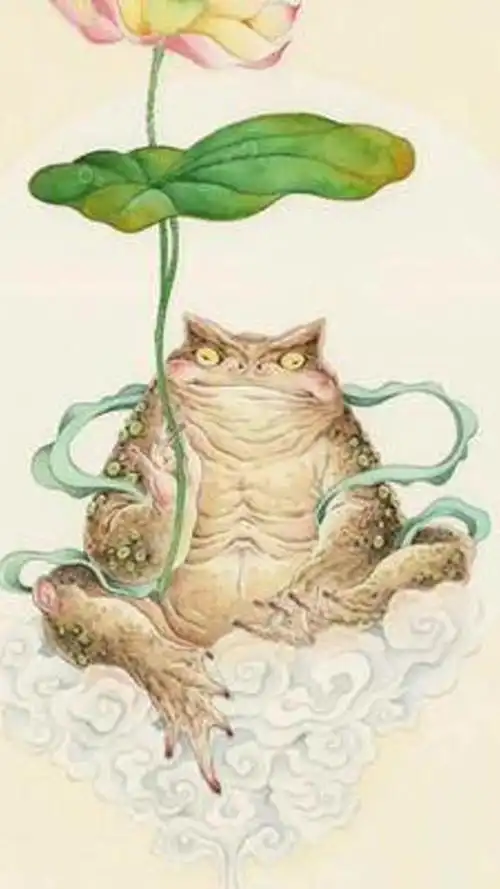 《金蟾元神图》:修元神,养三魂,防七魄,成仙人#工笔画 #原创绘画