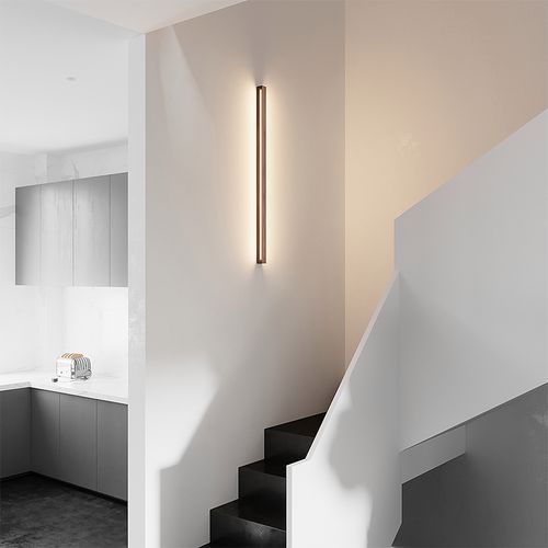 长条壁灯极简床头客厅胡桃木楼梯间北欧新中式壁灯