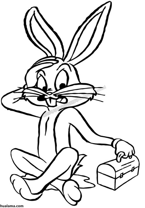 黑白线描手绘动画片兔八哥兔宝宝黑白简笔画 是怎样的呢?