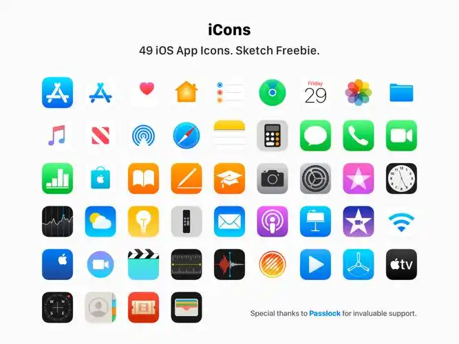 49个苹果app图标 .sketch素材下载_ui社
