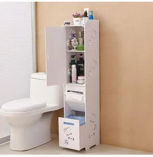 卫生间置物架落地多层浴室夹缝多功能收纳储物柜神器厕所马桶边柜90高