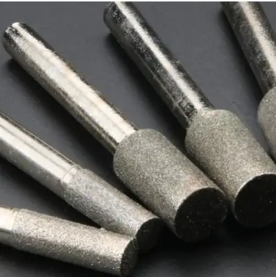 6mm柄金刚砂磨针圆柱形金刚石磨头磨针金刚砂磨棒电磨头合金磨头