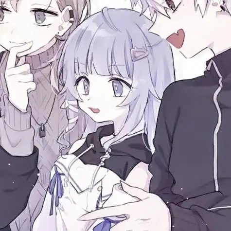 团宠头像二男一女图片动漫 高清图片可爱