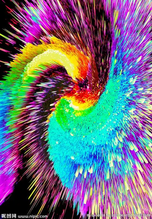 镭射喷射炫彩海报背景图片
