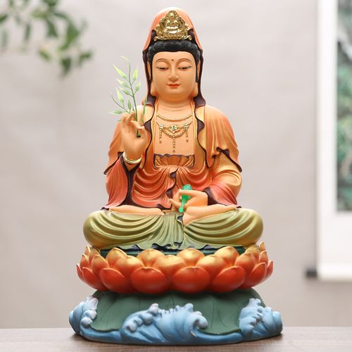 如意佛具家用观世音佛像居家供奉南海观音菩萨树脂观音摆件佛