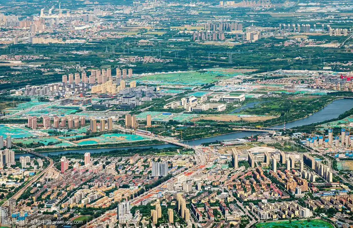 北京市委市政府和城市副中心航拍