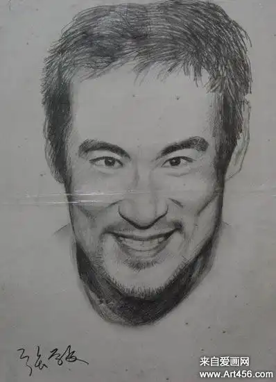 歌神张学友素描头像欣赏