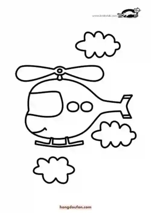 7张超简单的幼儿卡通简笔画及涂色图片!