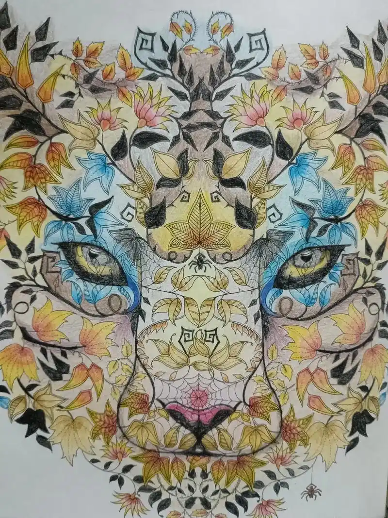 秘密花园涂色参照图#秘密花园填色  - 抖音