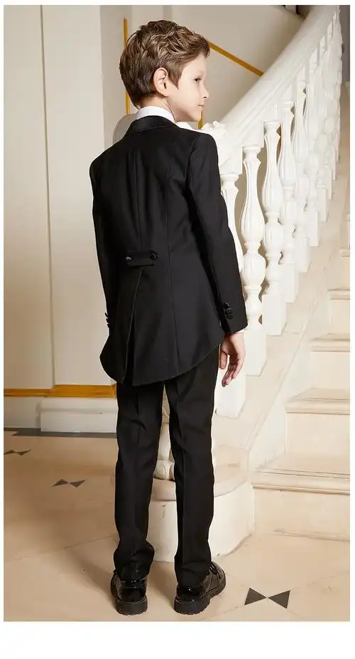 班纳队长男童燕尾服套装花童礼服儿童小西装套装新款男孩西服套装燕尾