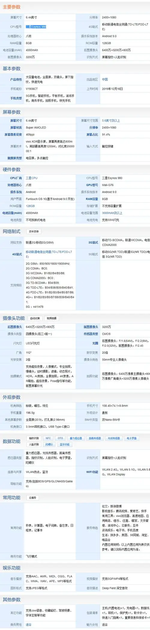 vivox30手机参数有哪些_vivox30手机参数配置详情 - 系统家园