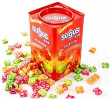 瑞士糖 sugus混合水果味软糖550gvc果汁婚庆喜糖 六一节箭牌礼罐