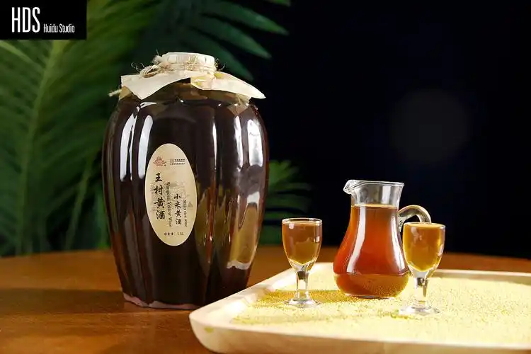 小米黄酒产品静物场景图拍摄