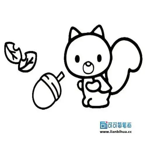 幼儿简笔画小松鼠