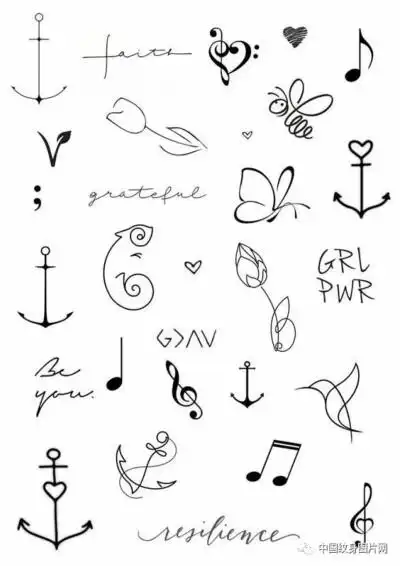 简笔画 小纹身图案