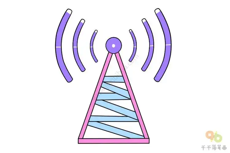 信号塔简笔画