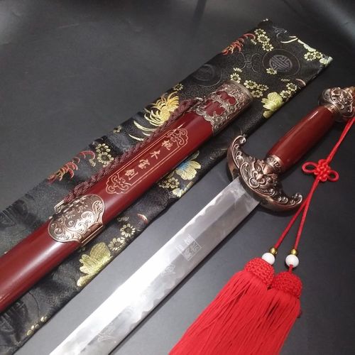 龙泉市宝剑正品虎头七星剑长剑硬剑冷兵器手工锻打刀剑未开刃