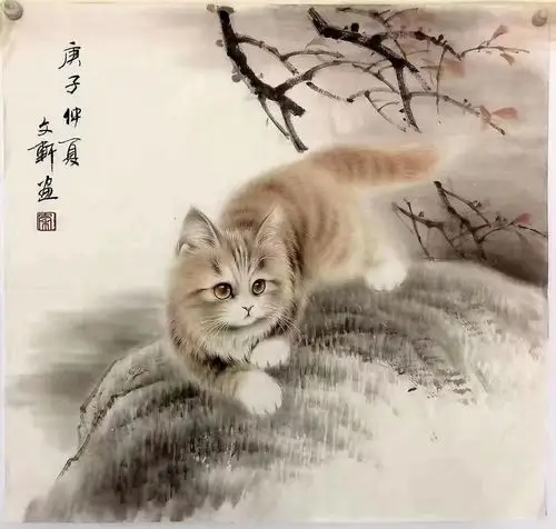 画猫名家秦文轩老师作品欣赏