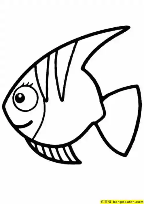 10张为孩子们准备的超级简单的小鱼的卡通画法