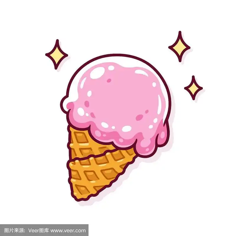 卡通甜筒冰淇淋