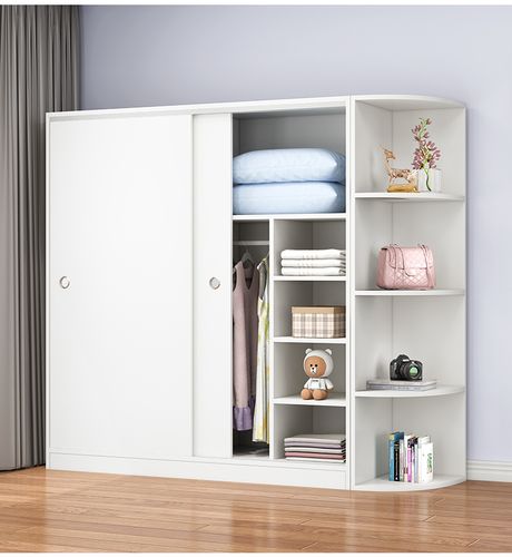 出租屋衣柜衣柜家用卧室现代简约推拉移门简易柜子出租房屋用经济型
