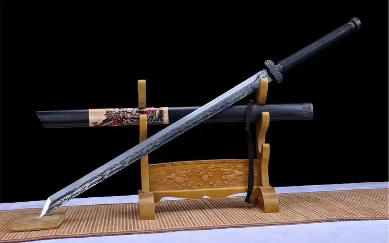 黑金古刀系列之《火麒麟锤纹唐横刀》