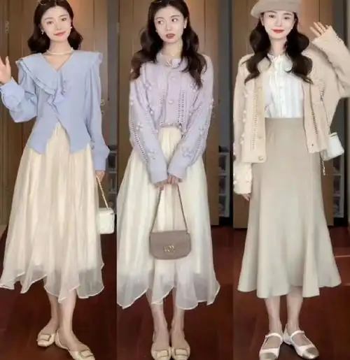 有搭配起来简单的连衣裙,更有各种百变风格的半身裙,春天的衣服是那么