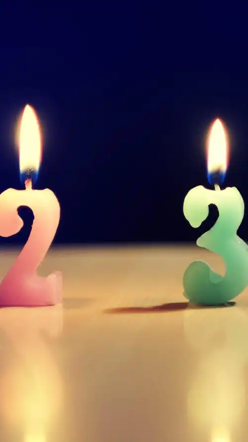 生日蜡烛简约手机锁屏壁纸