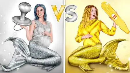 金美人鱼和银美人鱼怀孕,生活有什么变化?太搞笑了!