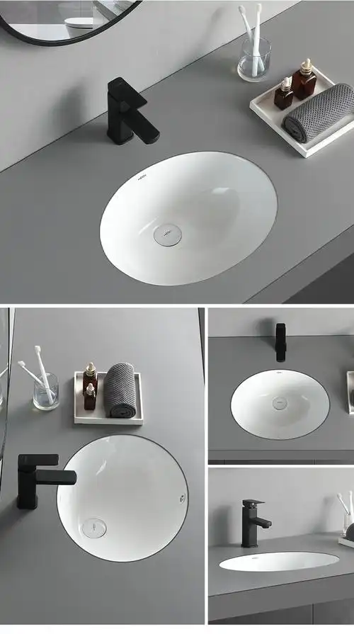 九牧王台盆同款陶瓷台下盆嵌入式方形洗脸盆小尺寸阳台台盆卫生间单