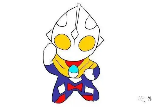 q版迪迦奥特曼简笔画教程图片