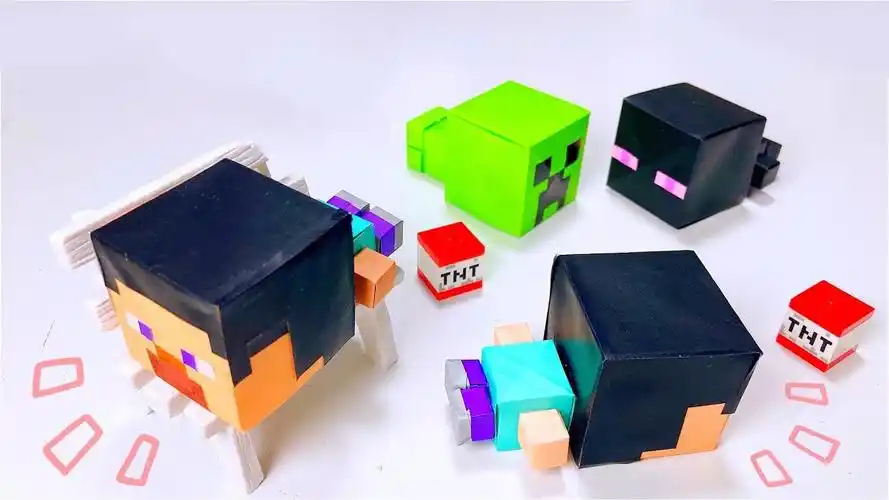 教你折纸《我的世界》趴着的史蒂夫,简单又可爱,mc粉丝们不要错过