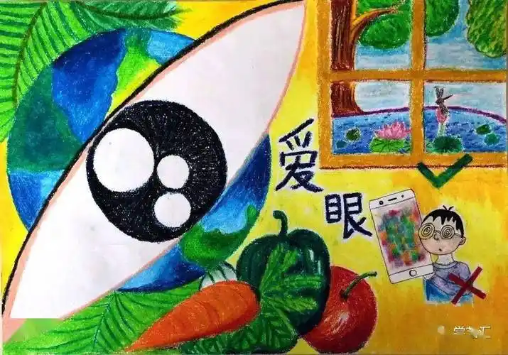 爱眼护眼儿童画 手抄报!爱护视力,从小抓起!_手机搜狐网