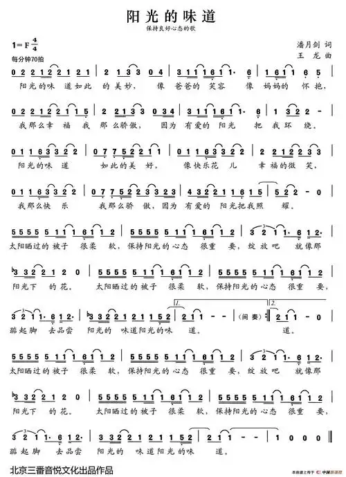 7,阳光的味道) / zyjhbq传谱相关歌谱:[简谱]就在家乡[简谱]兵哥哥在