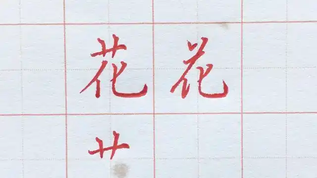 花的笔顺怎么写