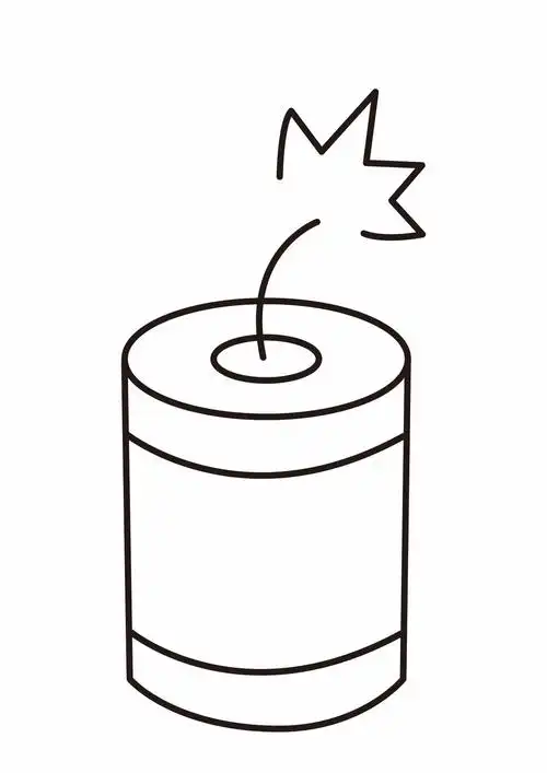 幼儿园鞭炮烟花线稿高清可打印 #鞭炮# #烟花# #新年素材##鞭炮简笔画