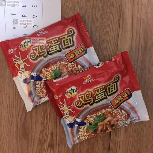 统一好劲道麻辣鸡蛋方便面整箱干吃面脆泡面袋装面62g
