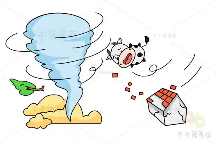 灾难与防护 龙卷风_灾难与防护简笔画