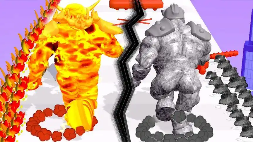 3万次播放·07-13大怪物把小舞妹妹抓走了 火焰人和石头人使出大绝招