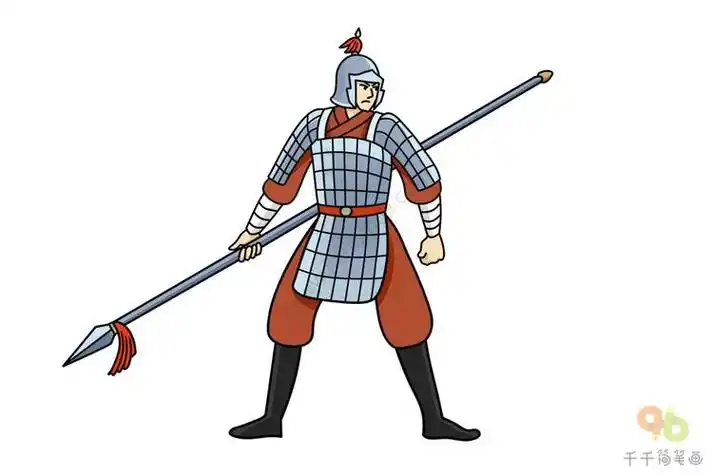古代士兵简笔画