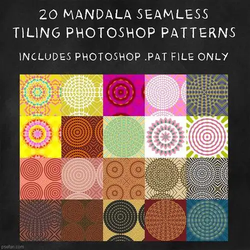 圆形漩涡花纹背景 填充图案 hg da mandala patterns by cesstrelle