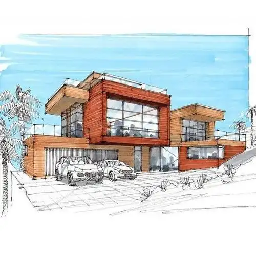 马克笔建筑景观手绘效果图 快速表现效果 甲方爸爸来了_透视