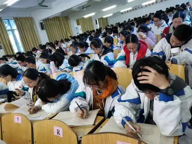 学生们认真答题