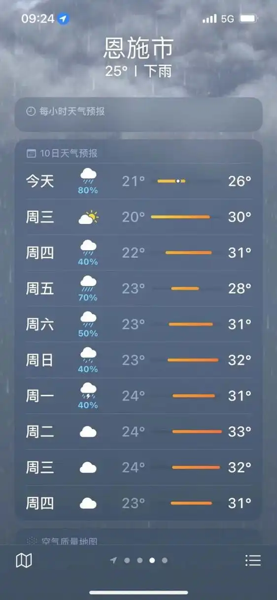 恩施这天气预报……我服了0909 明明7.