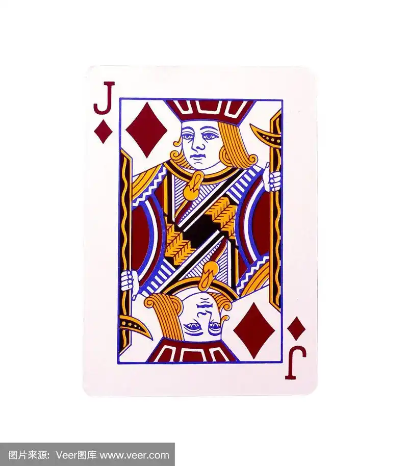 扑克牌j,纸牌,进行中,白色背景,分离着色