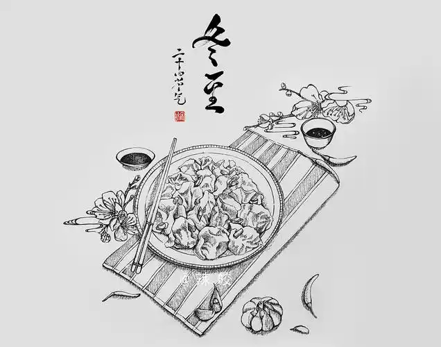 原创手绘线描作品 | 冬至