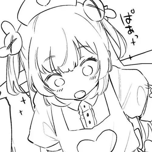 黑白高清头像女生动漫可爱图片