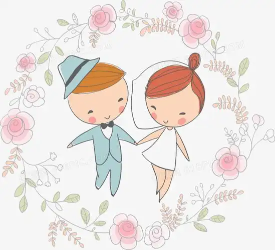 我们结婚吧矢量图